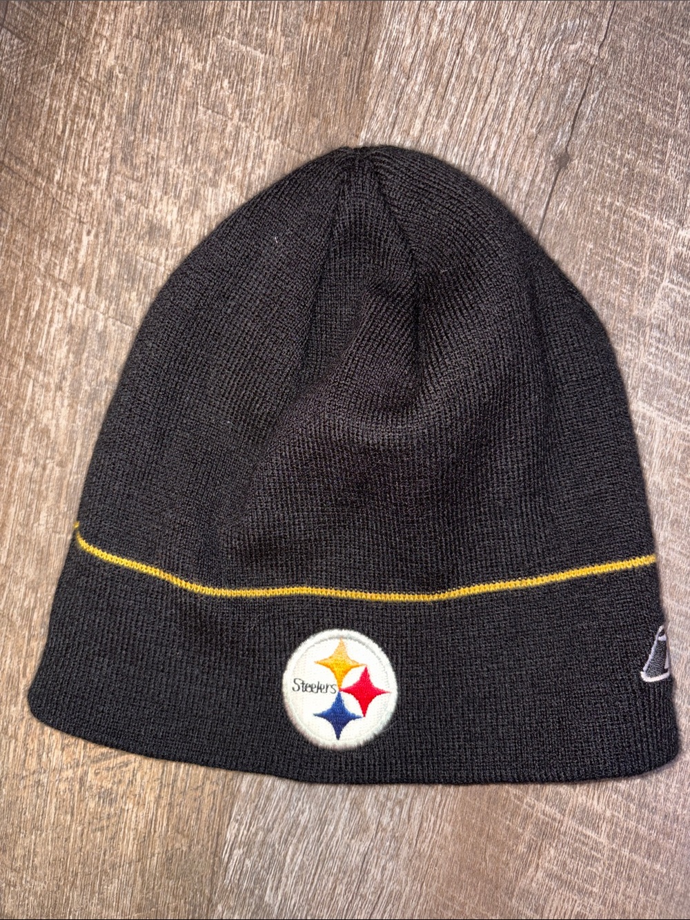 Reebok NFL Onfield Pittsburgh Steelers Vintage Black Knit Beanie Hat Cap